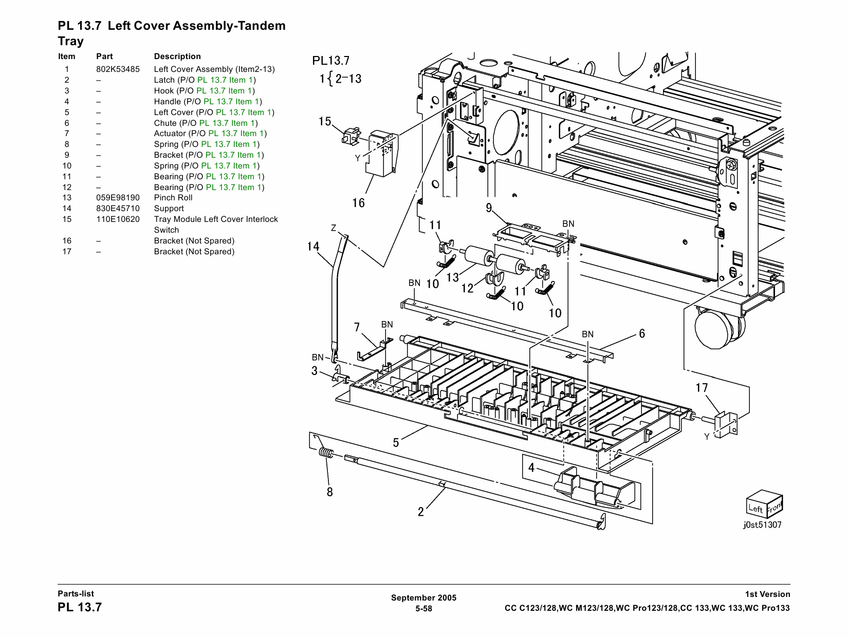 Xerox WorkCentre M123 M128 PRO-123 128 C123 C128 Parts List Manual-5